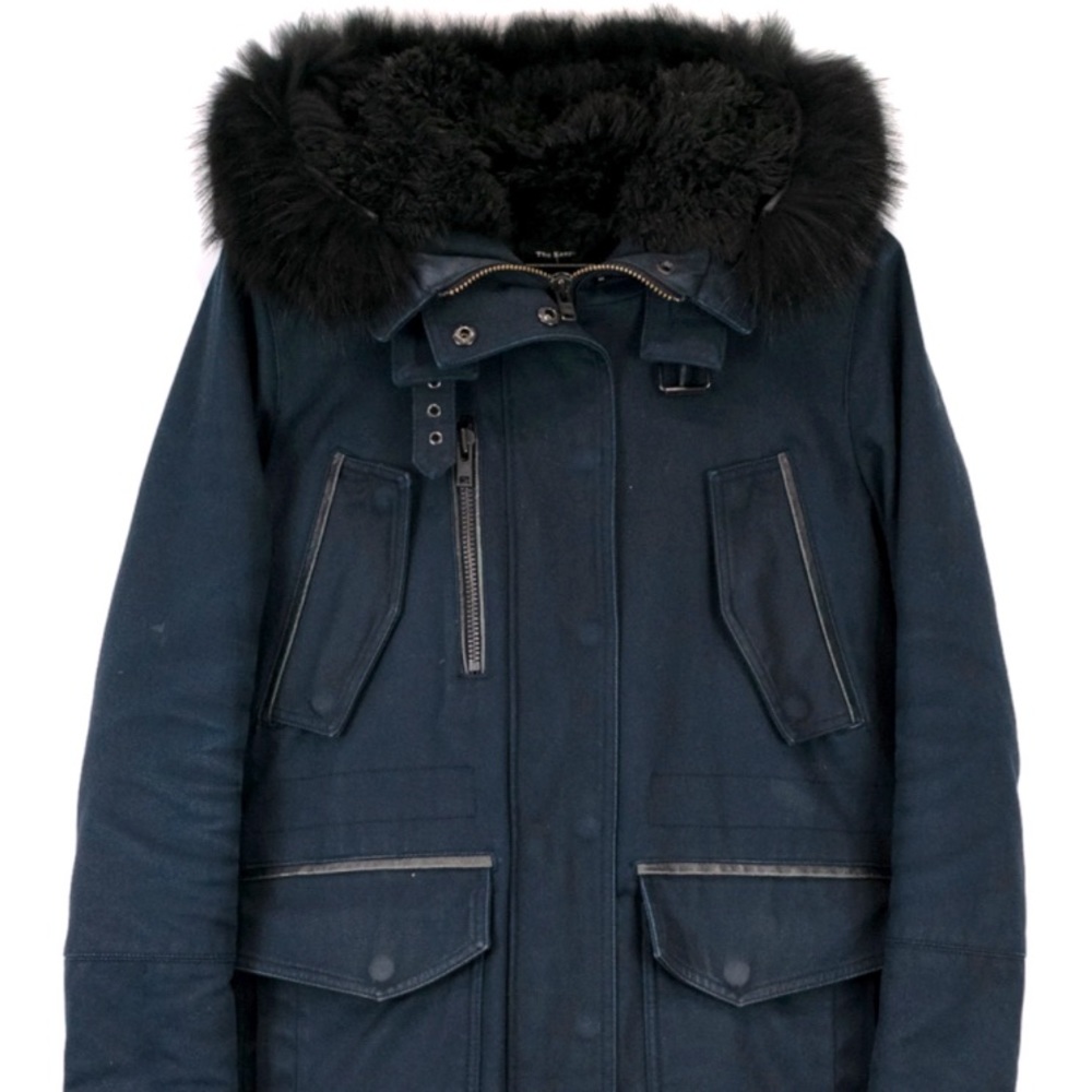 ♥️The Kooples| Navy Military Cargo Parka - UK sz 2 - Picture 2 of 10